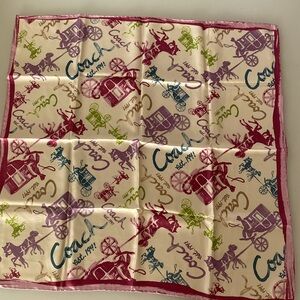 Rare Coach 1941 Carriage silk scarf